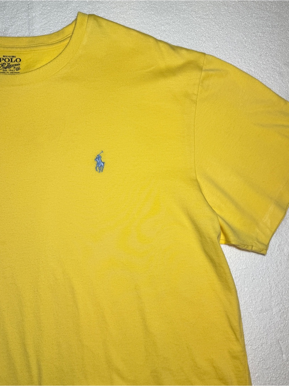 Polo by Ralph Lauren Short-Sleeve Crew Tee in Yellow with Blue Pony - Picture 4 of 7